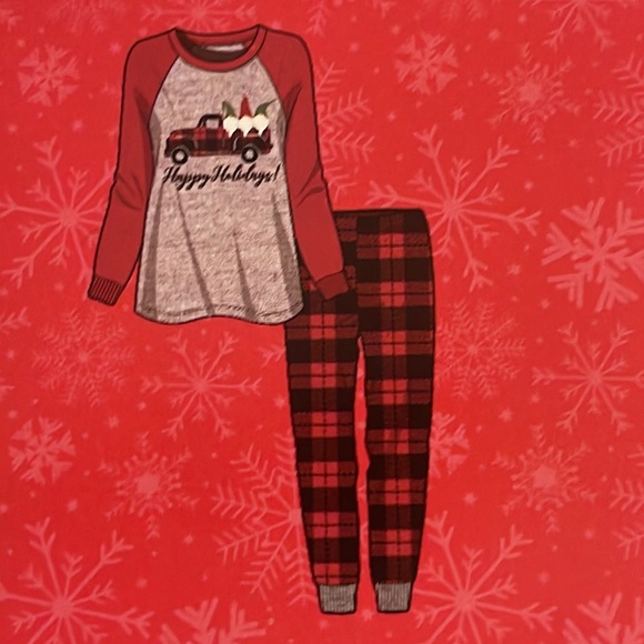 2 Piece Holiday Pajamas set . 2X - Picture 2 of 6